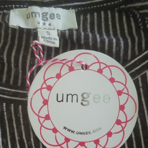 NWT Umgee Batwing Striped Jersey Top- S - Picture 4 of 5